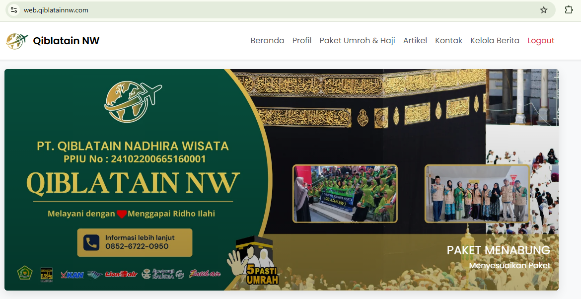 Website Promosi Gratis Kini Tersedia untuk Perwakilan Qiblatain NW!