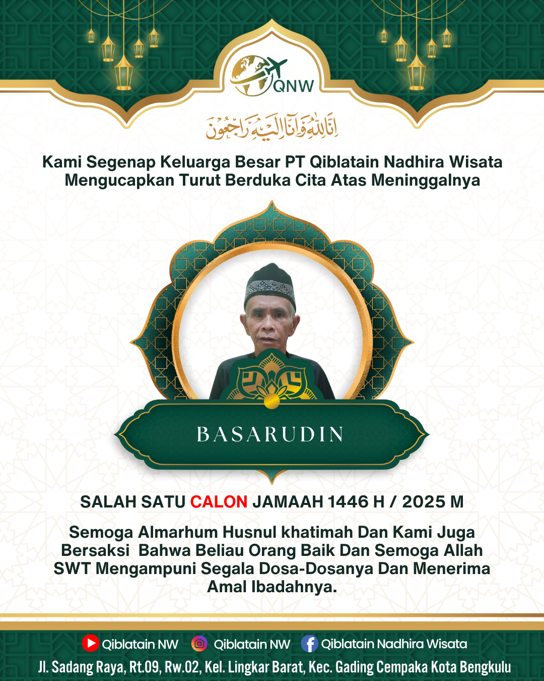 BERITA DUKA : BAPAK BASARUDIN