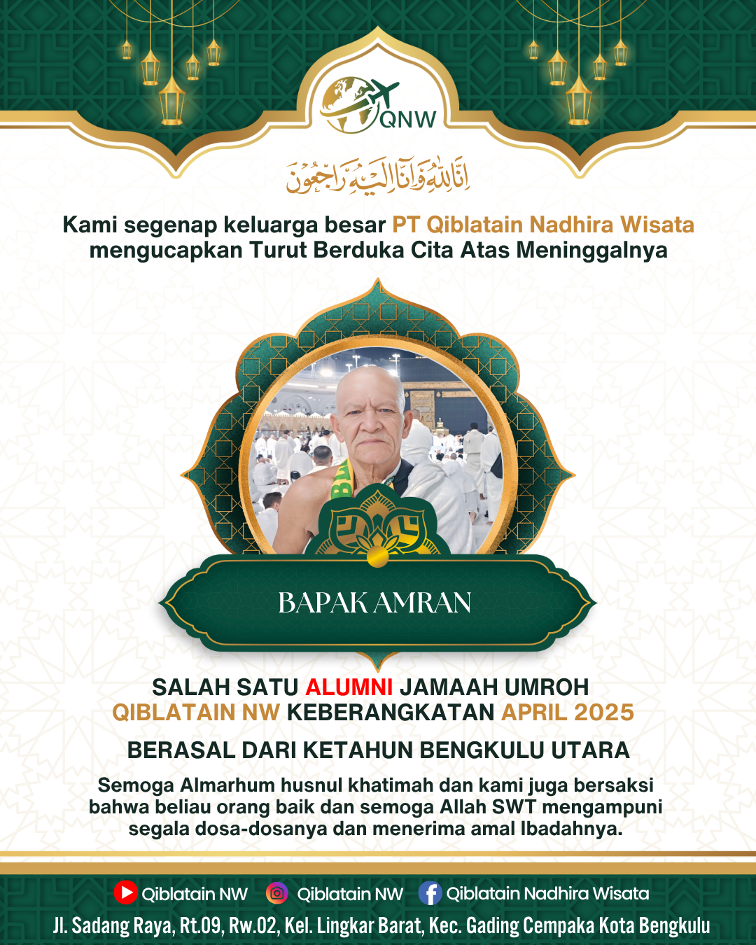 BERITA DUKA : BAPAK AMRAN